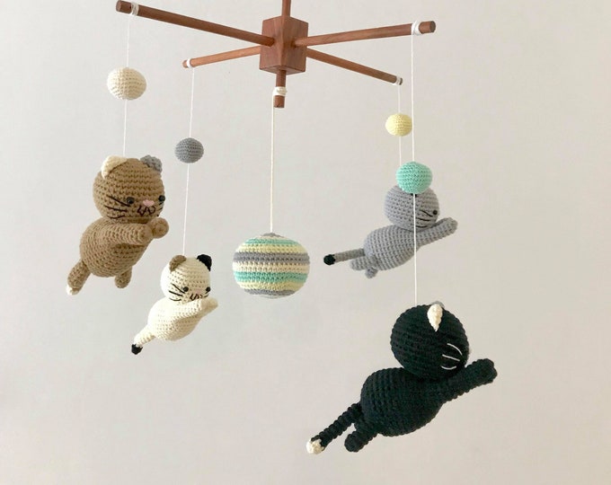 Baby Mobile KITTEN Mobile CAT Mobile Crib Mobile Nursery Mobile Etsy