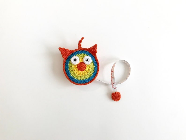 cute gift for special someone animal tapemeasure crochet owl Owl tape measure
