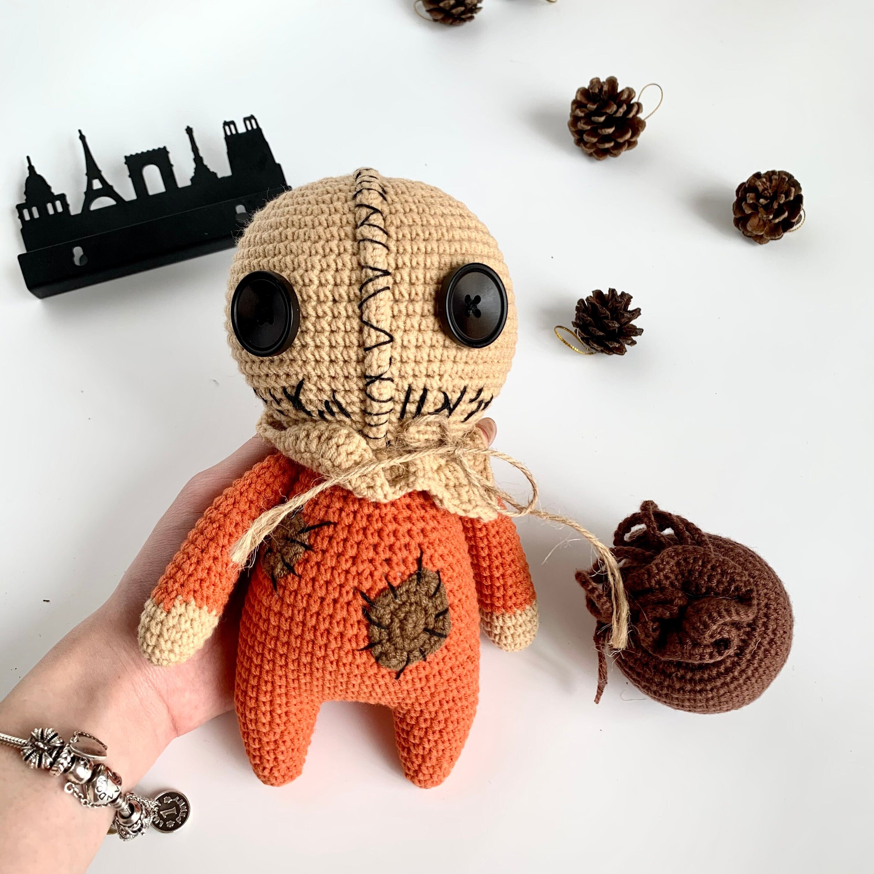 Halloween doll, crochet Halloween toy, Plush toy , Halloween Gift , Halloween Ornament
