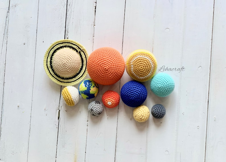 Combo Handmade Solar System Crochet Plush Toy Kid Etsy