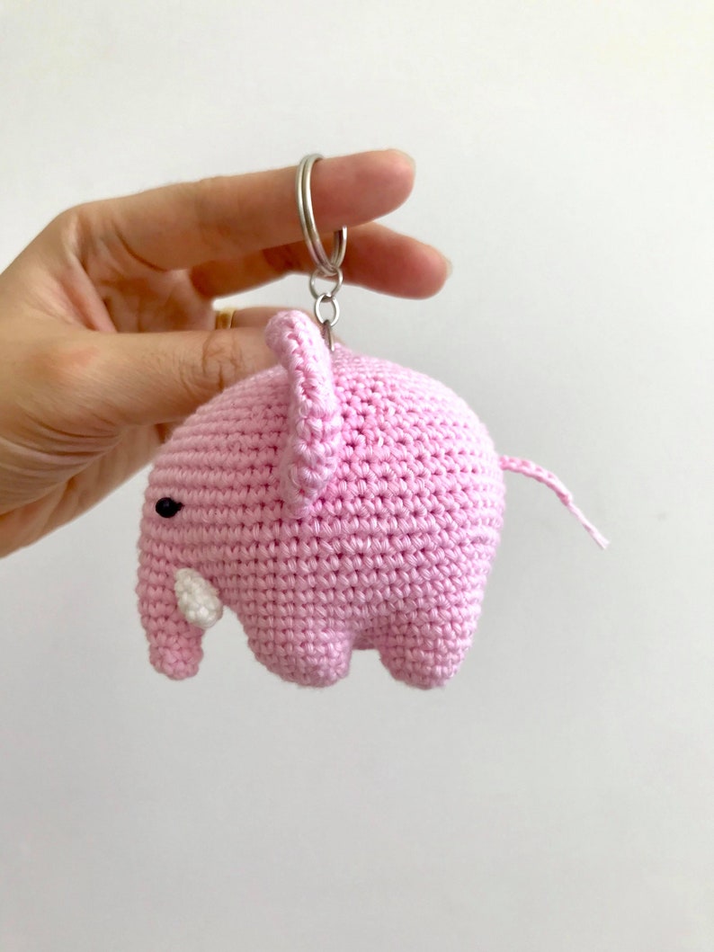 Crochet baby elephant Keychain Pure Handmade little gift Etsy