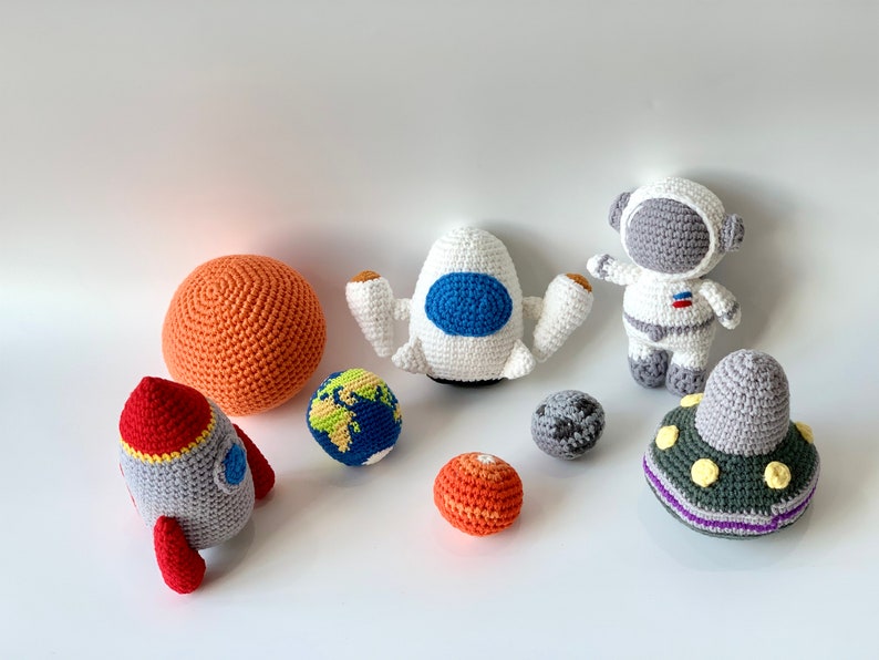 Combo Handmade Solar System Crochet Plush Toy Kid Etsy
