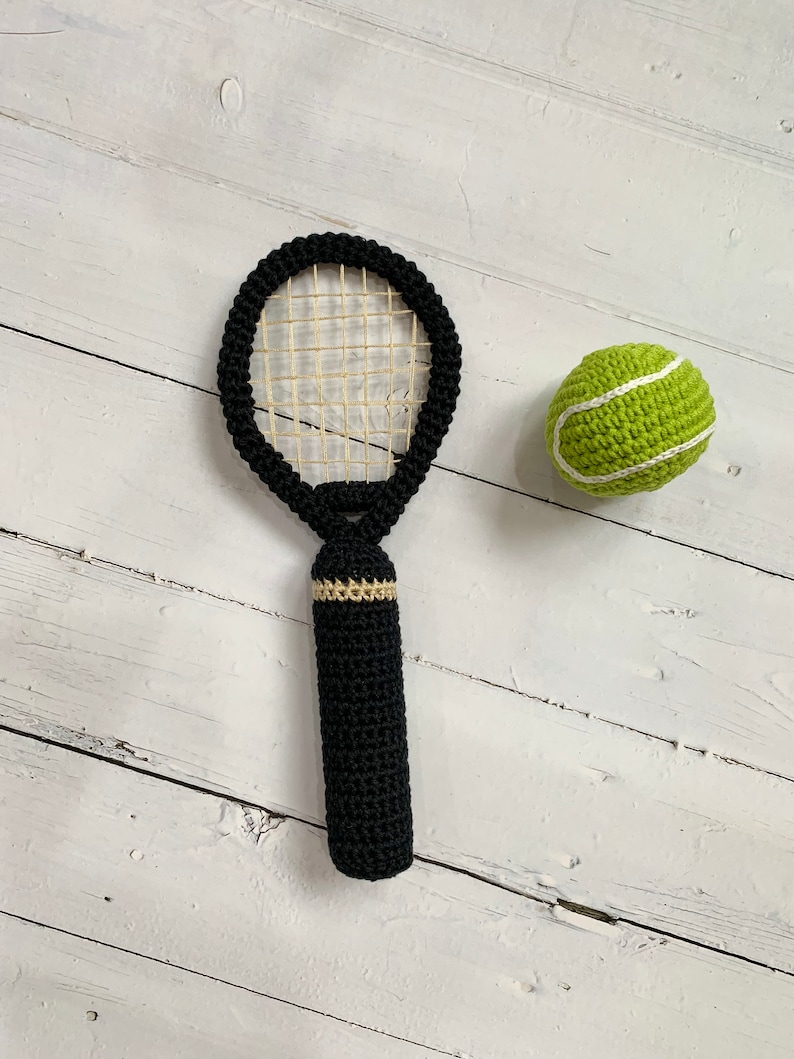 Set of Baby Toy With Crochet Tennis Ball and Racket Tennis | Etsy