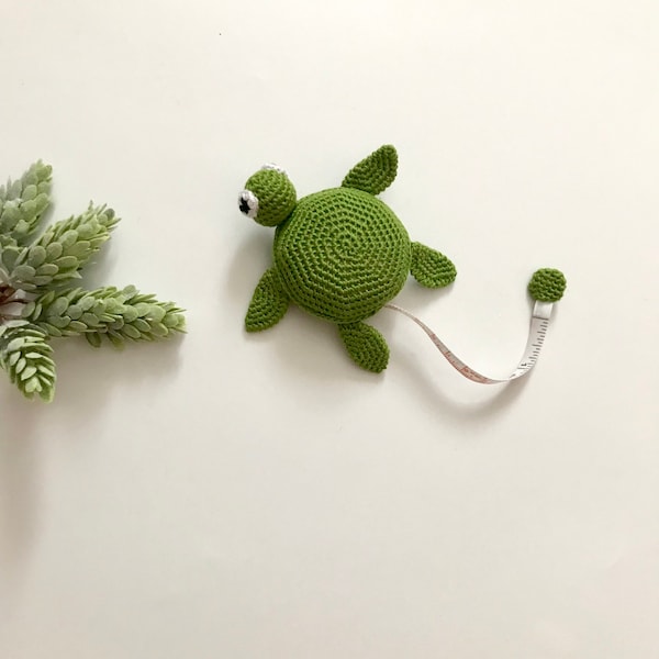 Crochet seaTurtles tapemeasure, Christmas gift for special someone crochet turtle tape measure, animal tapemeasure, crochet sea turtle