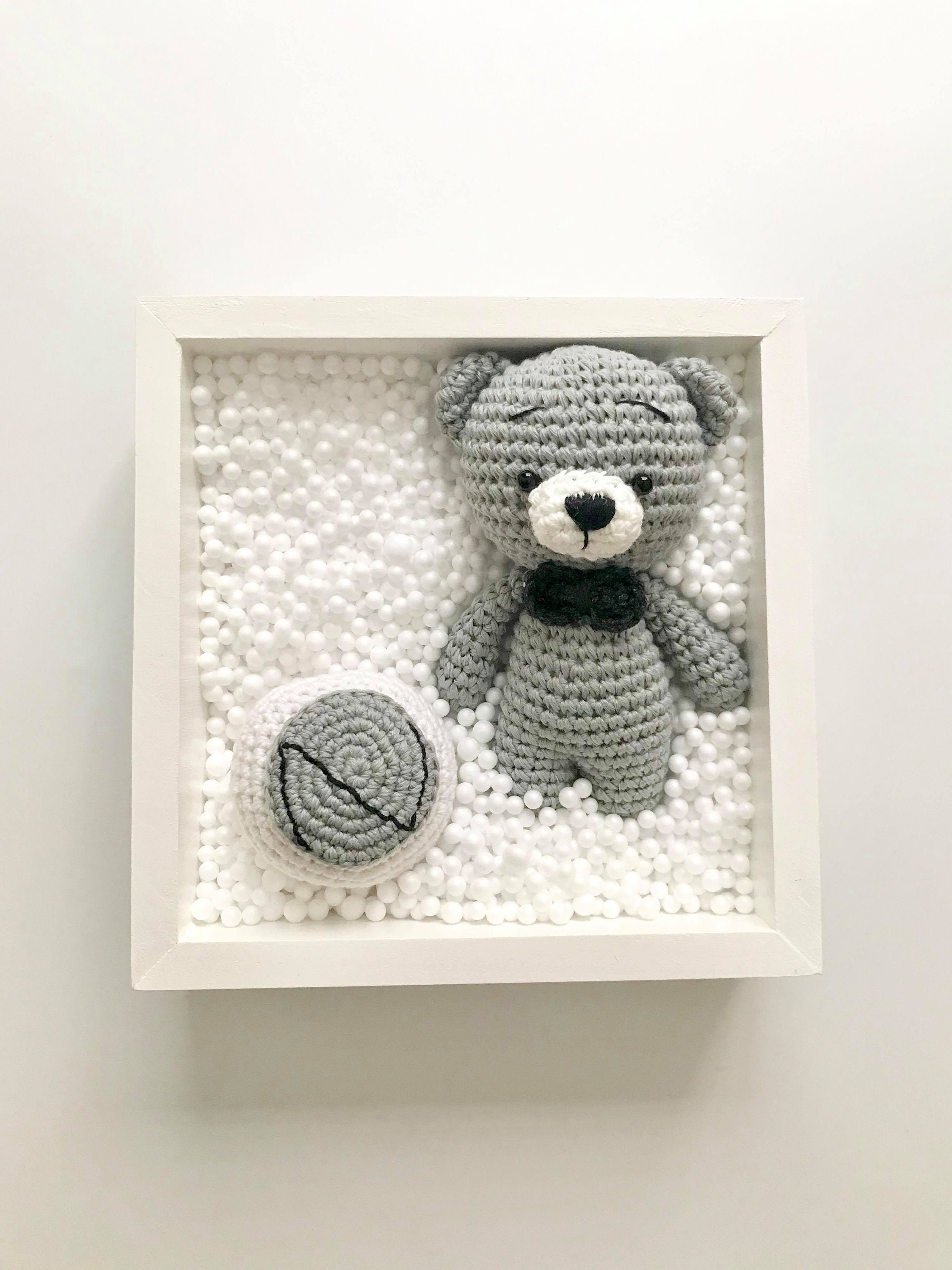Set Baby Toy, Squeaker Teddy Bear and Rattle Personalized Named Ball ...