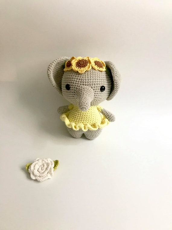 Handmade Customizable Crochet Elephant, gift, photo prop, decoration,  stuffed animal – Simply Yarn Co.