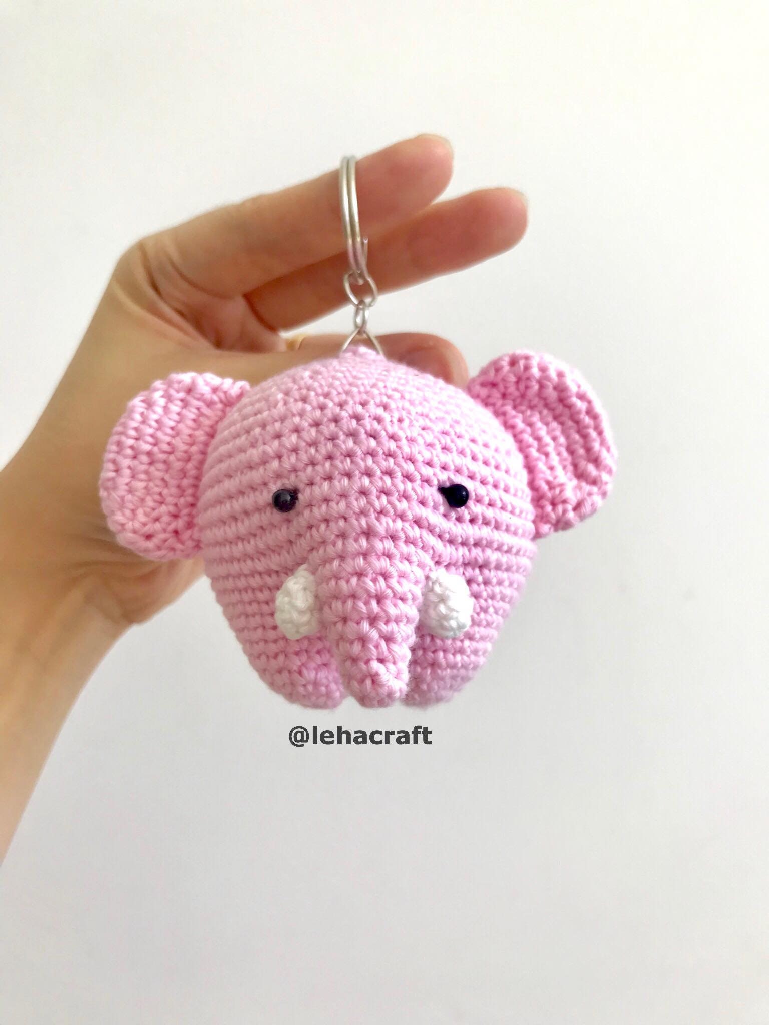 Crochet baby elephant Keychain Pure Handmade little gift Etsy