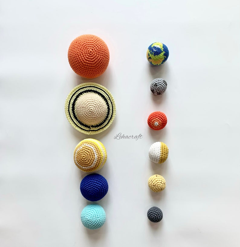 Combo Handmade Solar System Crochet Plush Toy Kid Etsy