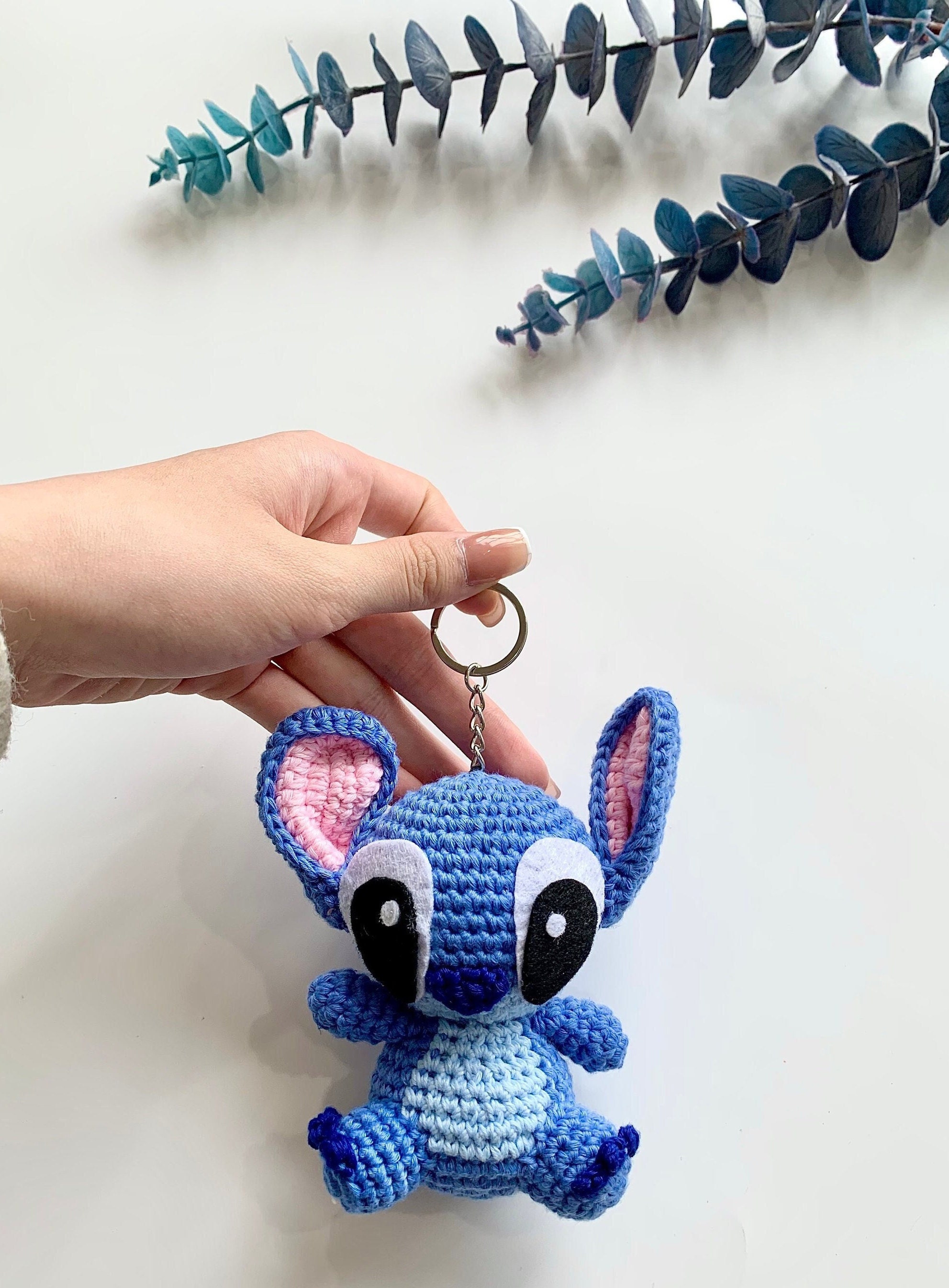 Crochet Stitch Keychain, Pure Handmade , little gift for your kids and home living