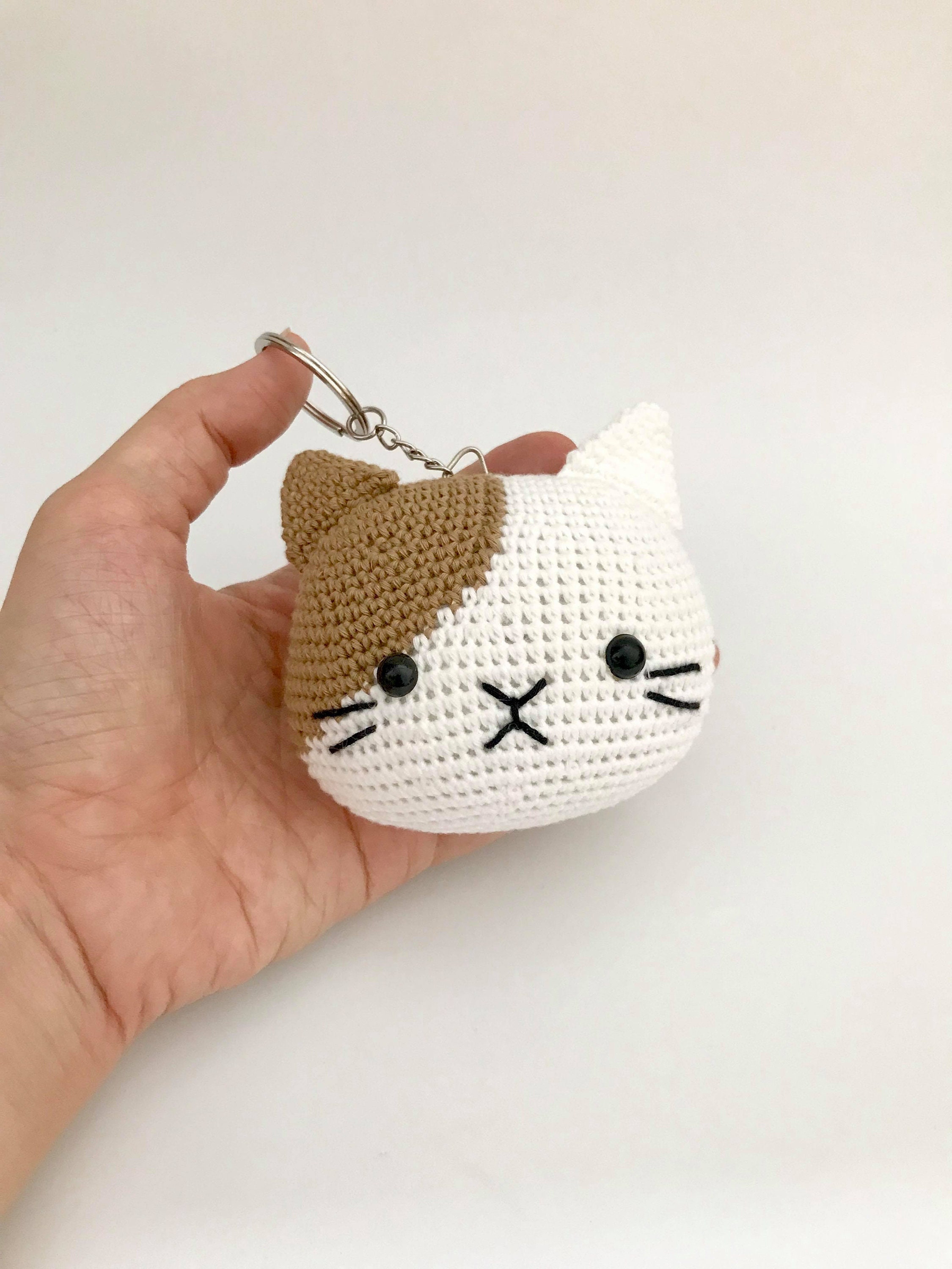 Big Head Kitten Keyring. Crochet Kitten Crochet Cat Keychain Kitten Padlock padlock Bag Padlocks Backpack Cat Keyring Etsy Canada