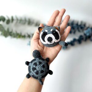 Crochet Turtle and Raccoon Tape Measure, Animal Tape Measure, Handmade