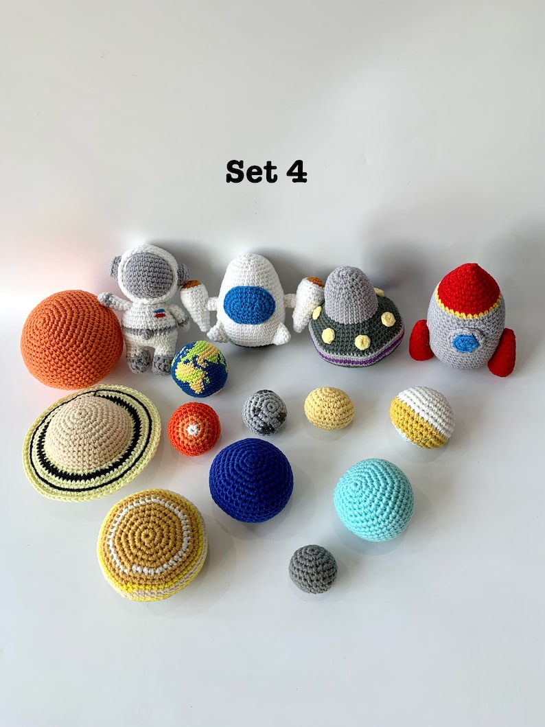 Combo Handmade Solar System Crochet Plush Toy Kid Etsy