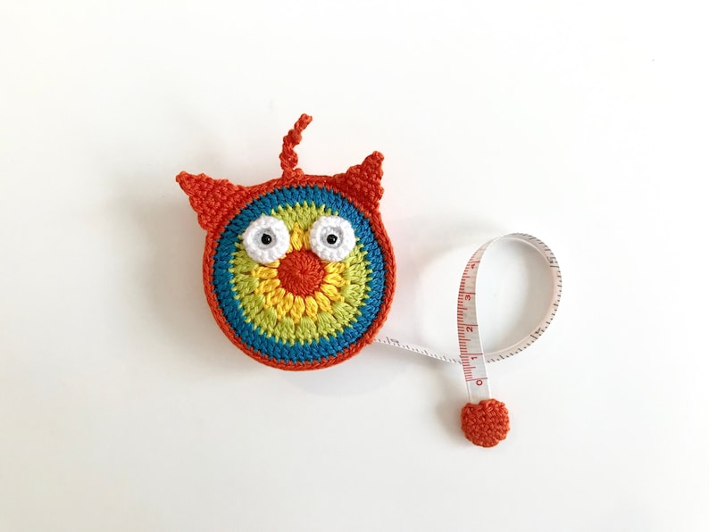 cute gift for special someone animal tapemeasure crochet owl Owl tape measure