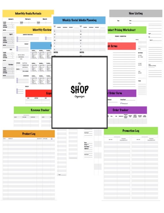 Printable Shop Organizer & Planner for Small Businesses Etsy Etsy