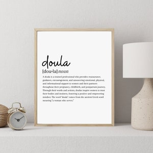 Doula Definition, Wall Art For Doula, Digital Printable for Wall, Minimalist Poster, Minimalist Wall Art, Home Decor Wall Art, Digital Art