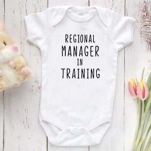 THE OFFICE Baby Bodysuit, Regional Assistant Manager in Training, The Office Baby Gift, The Office Baby Clothing, Baby Shower Gift