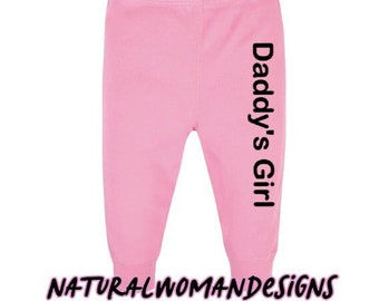 Daddy's Girl Baby pants, Baby Joggers, Baby Girl and Baby Boy, Baby Active Pants, Baby Shower Gift, Multiple Colors and Sizes