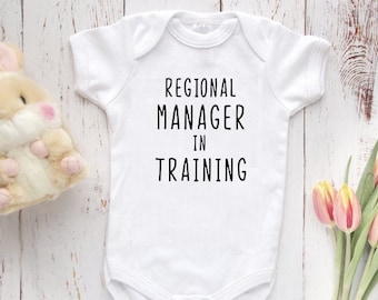 THE OFFICE Baby Bodysuit, Regional Assistant Manager in Training, The Office Baby Gift, The Office Baby Clothing, Baby Shower Gift