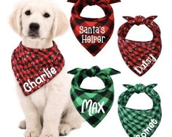 seasonal dog bandanas