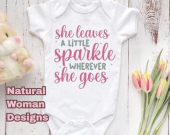 Gerber® Brand Onesie® – She Leaves A Little Sparkle Wherever She Goes | Infant Bodysuit | Cute Baby Outfit | Baby Shower Gift | Toddler BOHO