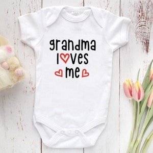 Grandma Loves Me, Gigi Loves Me, Baby Shirt, Cute Baby Shirt, Newborn baby gift, baby shower gift