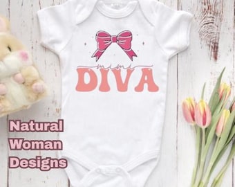 Gerber® Brand Onesie® – Mini Diva  | Infant Bodysuit | Cute Baby Outfit | Baby Shower Gift | Toddler Shirt | BOHO