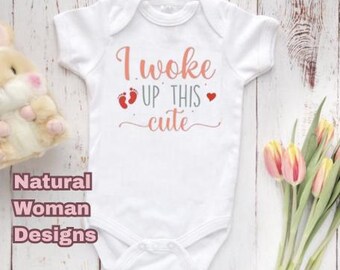 Gerber® Brand Onesie® – I Woke UP This Cute  | Infant Bodysuit | Cute Baby Outfit | Baby Shower Gift | Toddler Shirt | BOHO