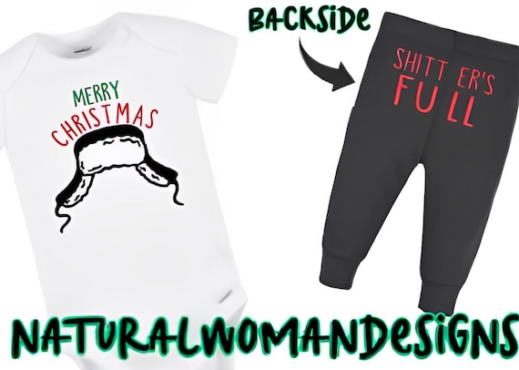Christmas Vacation The Shitter's Full Baby OUTFIT, Christmas bodysuit, Funny Christmas outfit, My First Christmas, Clark Christmas shirt