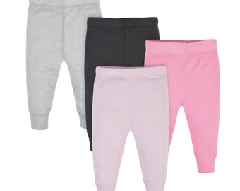 1 Baby Active Pants, Baby Cotton Leggings, Multiple Color options, No print
