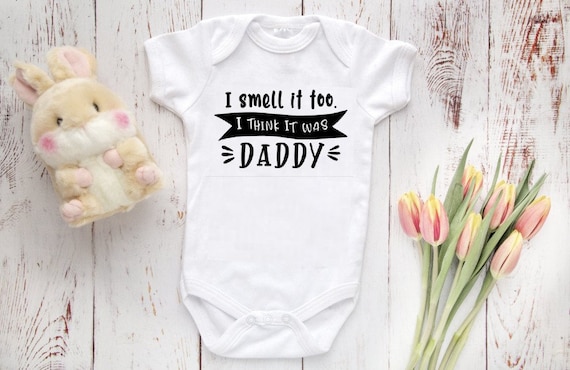 Es gracioso que tambien lo huelo Era papa bebe body divertido traje de papa papa pedo ropa de nino nina bebe recien nacido llegada baby shower