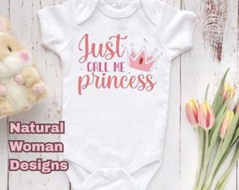 Gerber® Brand Onesie® – Just Call Me Princess  | Infant Bodysuit | Cute Baby Outfit | Baby Shower Gift | Toddler Shirt | BOHO