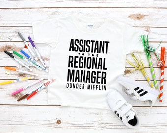 THE OFFICE, Assistant to The Regional Manager Dunder Mifflin The Office Toddler T-shirt, Michael Scott Toddler Tee, Prison Mike