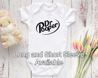 Dr. Pooper Baby Bodysuit, Funny Baby Shower Gift, Cute Soda Pop Shirt