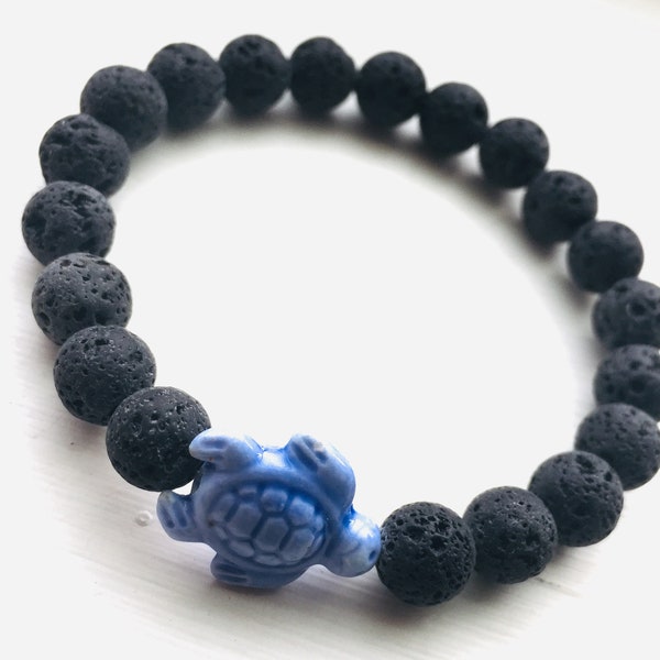 Kids or Adult diffuser Turtle Bracelet, Elephant Beads, Aromatherapy, Bracelet Stretchy, Kids diffuser bracelet, Kids anxiety bracelet