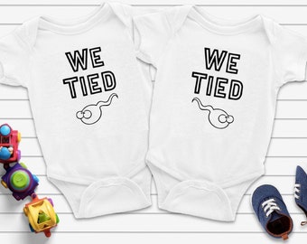 Jumeaux noués Body bébé ou t-shirt pour bébé Vêtements pour bébé mignon Cadeau de shower de bébé Bébé garçon Bébé fille Bambin T-shirts