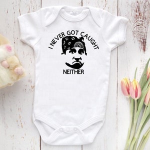 THE OFFICE Baby Bodysuit Micheal Scott Prison Mike I never Got Caught Neither, Baby Shirt, The Office Baby Gift, The Office Baby Clothing