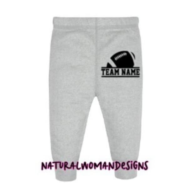 PERSONALIZED Football Team joggers, Baby pants, Baby Joggers, Baby Girl and Baby Boy, Baby Active Pants, Baby Shower Gift, Multiple Colors