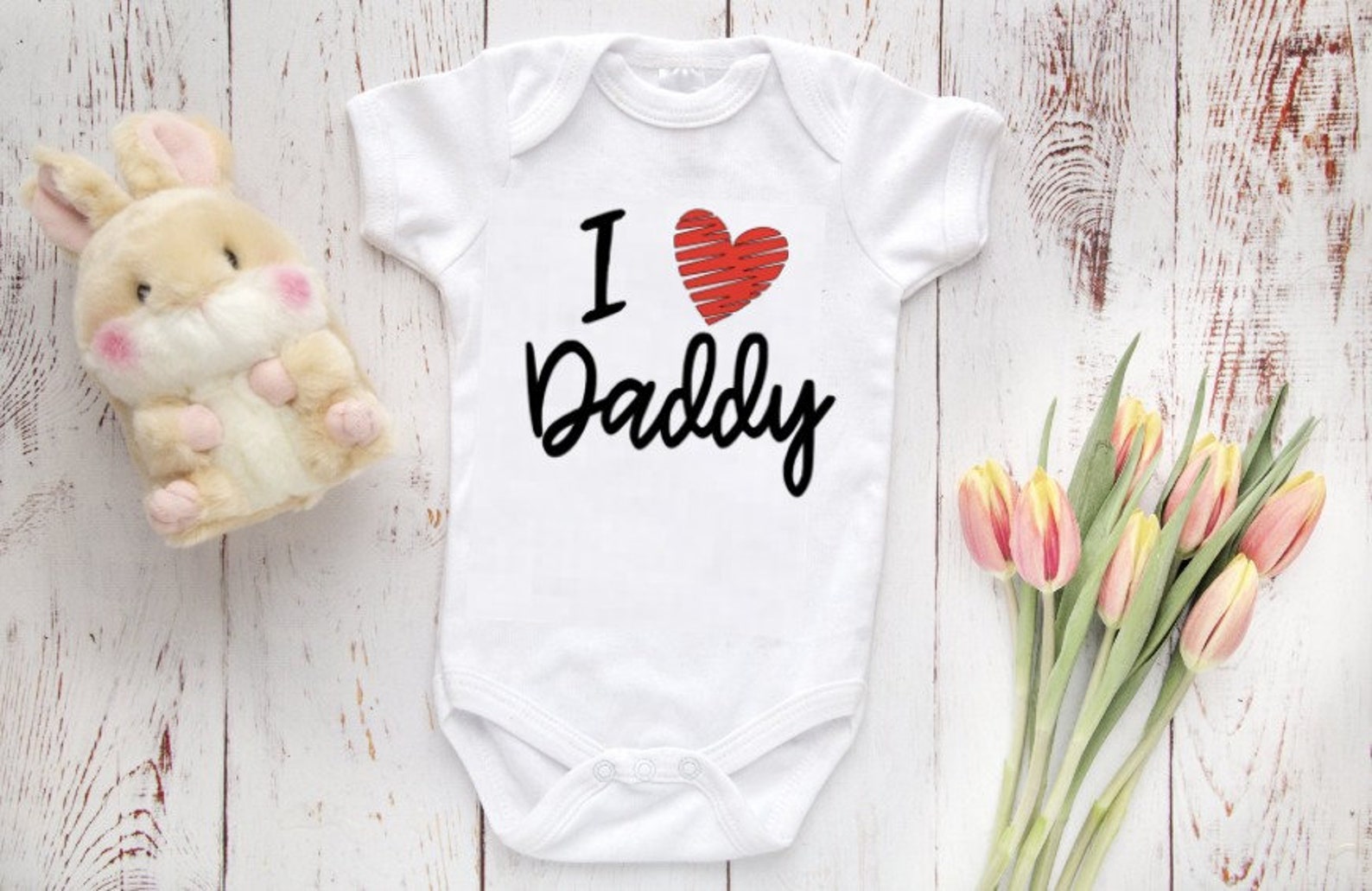 I Love Daddy Baby Onesie Baby Girl Baby Boy Clothing Shower Etsy