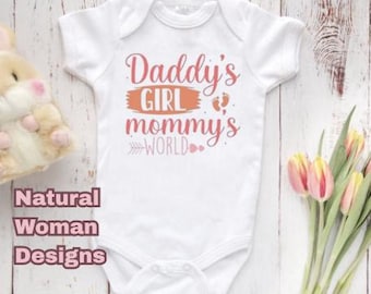 Gerber® Brand Onesie® – Daddy's Girl Mommy's World  | Infant Bodysuit | Cute Baby Outfit | Baby Shower Gift | Toddler Shirt | BOHO