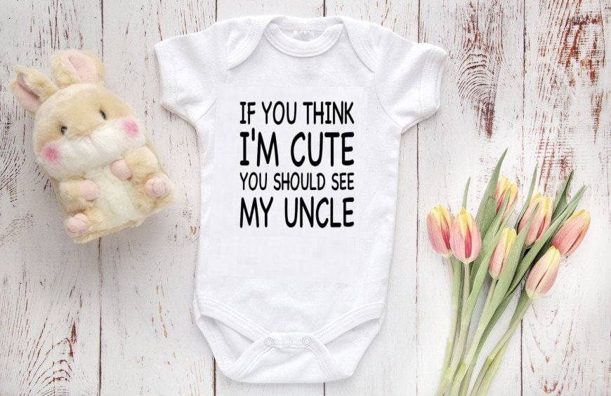 Uncle Baby Onesies Svg Etsy