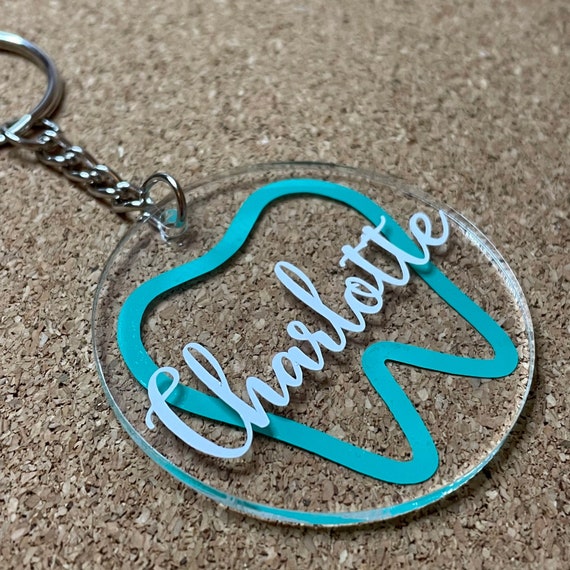 Acrylic tooth best sale keychain