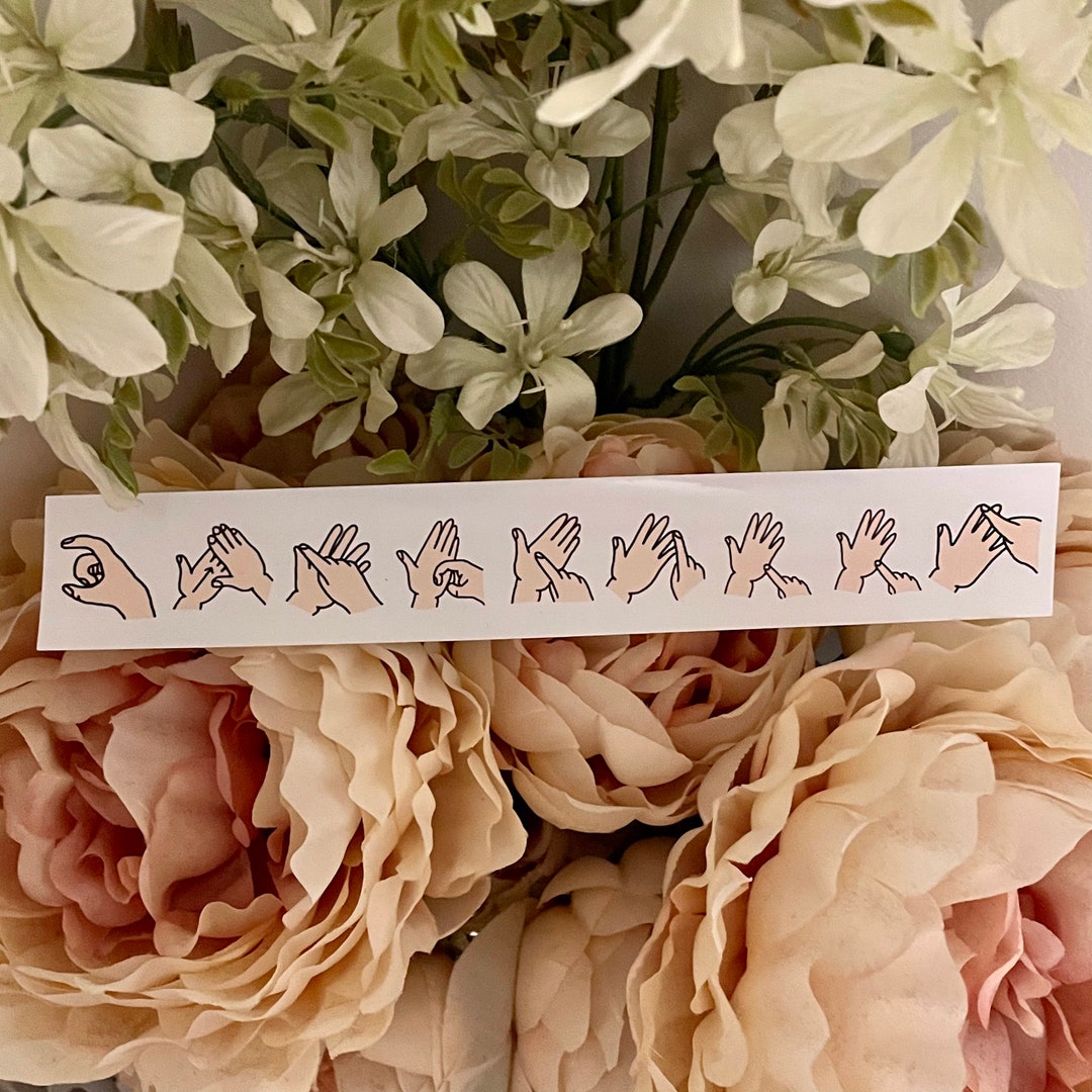 Personalised, Name Sticker, BSL, British Sign Language, Alphabet ...