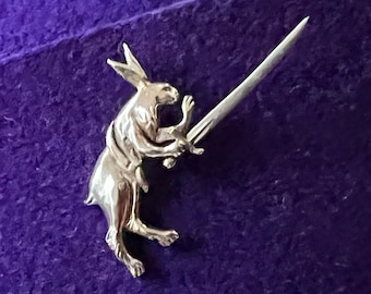 Battle Bunny #01 - swordsman bunny - 13th century - pilgrim's badge - SCA-HEMA-Reenactment