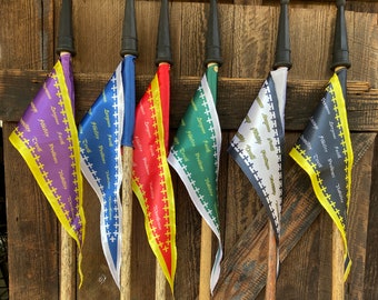 Banderines de lanza medievales / &quot;Virtud cabalrrica&quot;