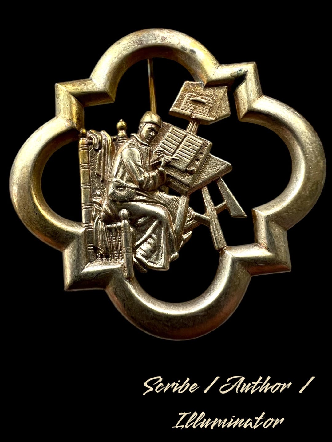 Scribe / Author / Illuminator - Medieval Jewelry Pin - Pilgrim's Badge ...