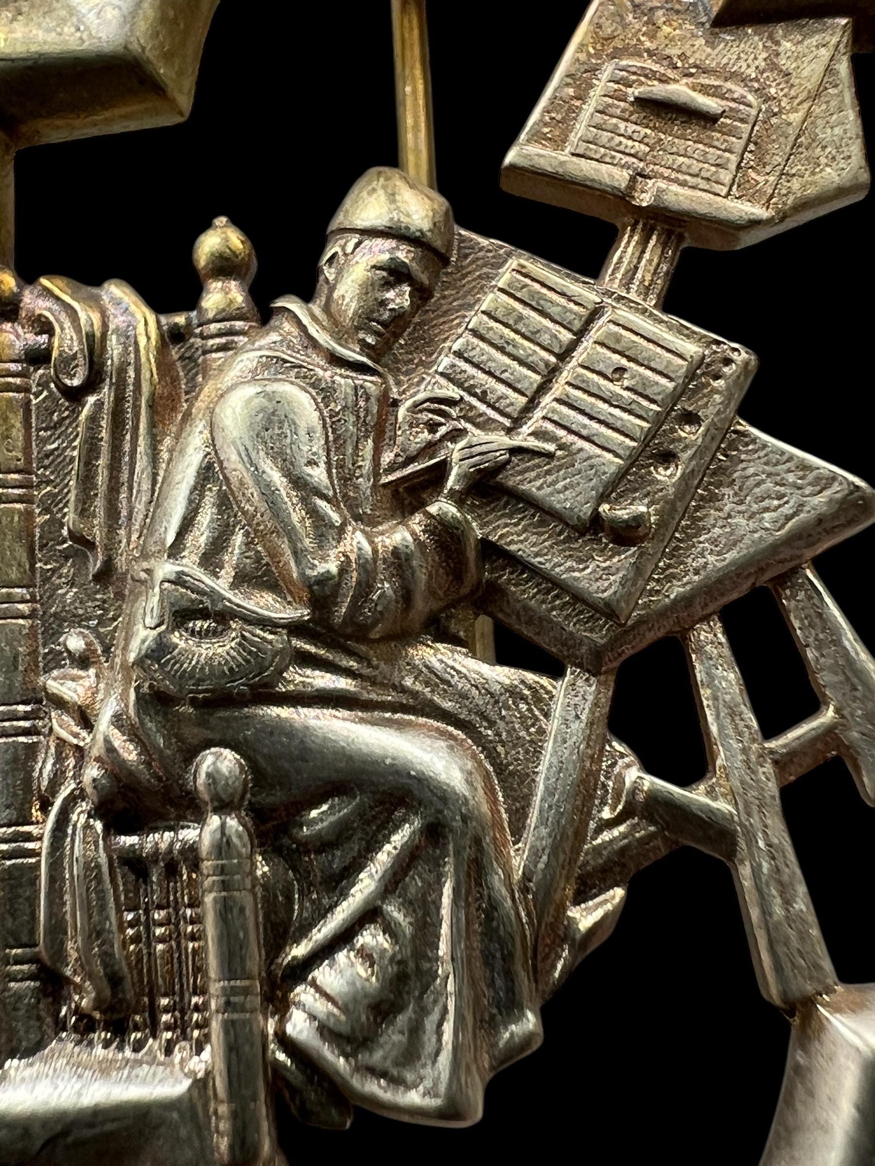 Scribe / Author / Illuminator - Medieval Jewelry Pin - Pilgrim's Badge ...