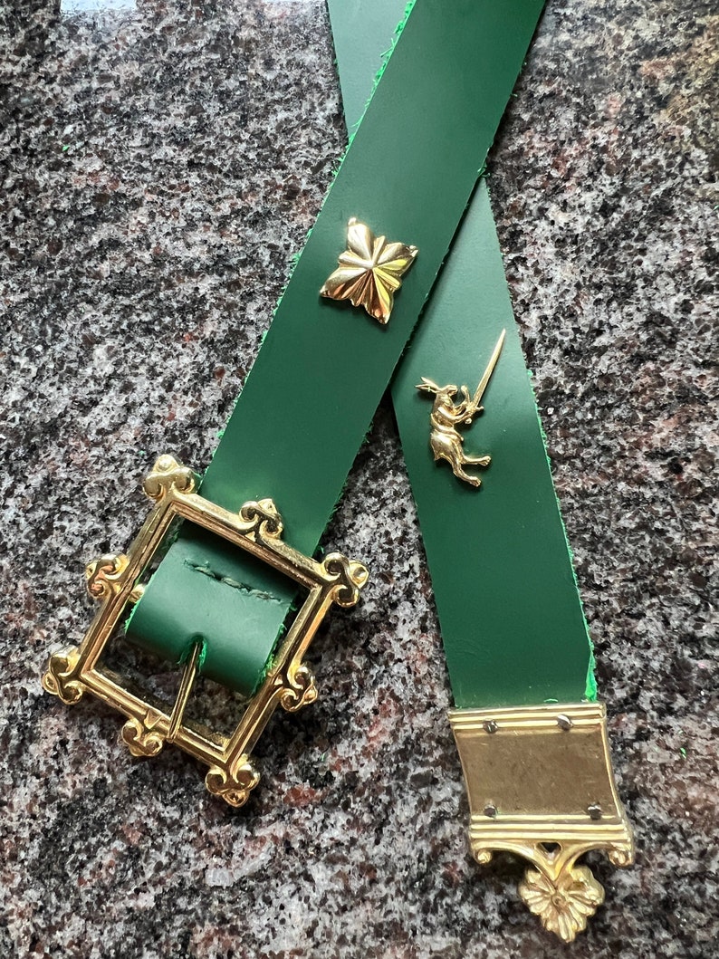 Medieval-style Battle Bunny Belt - Tan With Conical Studs and Bunnies ...