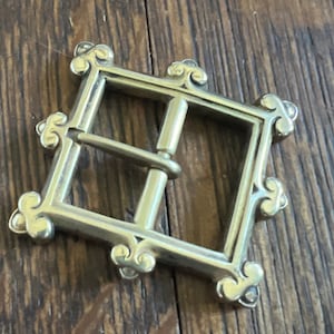 7/8” Late medieval belt square gothic buckle - SCA, LARP, HEMA, reenactment