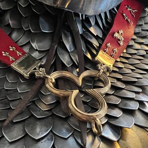 Medieval Leather Livery Collar: Fiore Dei Liberi Theme - Etsy