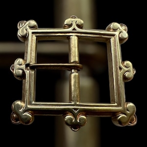 3/4” Late medieval belt square gothic buckle - SCA, LARP, HEMA, reenactment